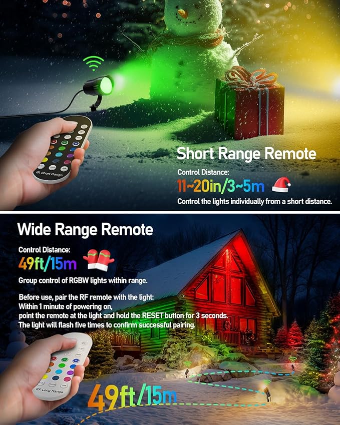 HIBOITEC RGBW Low Voltage Landscape Lighting 12W with 300W Transformer Remote Connectors Spotlights Landscape | Lumora