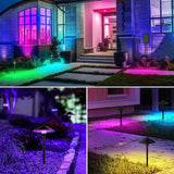 SUNVIE All-in-One RGBW Landscape Lighting Kit, 8 Pack Color Changing Low Voltage Landscape Lights with Connector | Lumora