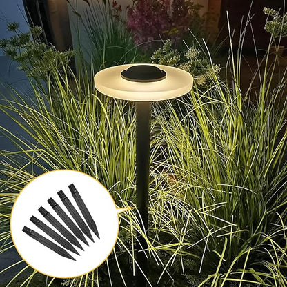 Litoexpe 12 Pcs 8.27 Inch Reinforced Ground Spikes, Solar Lights Stakes ABS Plastic Replacement Stakes for Garden Pathway Lamps (Inside Diameter 0.83 Inches)
