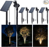 Outdoor Solar Spotlight, Adjustable Angle Landscape Spotlight Waterproof, 2500mAh All Night Separate Panel LED | Lumora