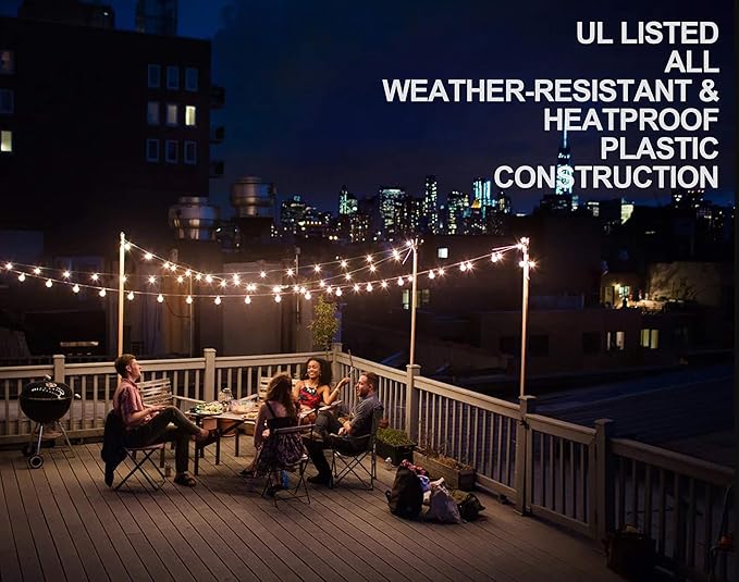 Lampat String Lights, LED 25 Light Bulbs 25Ft G40 Globe String Lights with Bulbs for Indoor/Outdoor Commercial Decor | Lumora