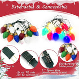 Jumbo Christmas Lights Outdoor, 16ft Multicolor Giant Bulb String Lights for Holiday Décor, Durable Waterproof LED | Lumora