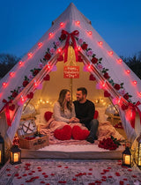 50Ft G40 LED Valentine's Day String Lights Outdoor, Valentines Decorations Lights with 27 Red Shatterproof Globe | Lumora