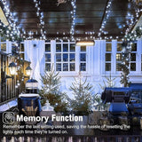 100FT 300 LED Christmas Lights Outdoor, White Christmas Tree Lights with 8 Modes Waterproof, Plug in Connectable | Lumora
