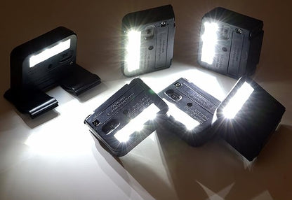 Solar Deck Lights – Outdoor LED Stairway & Alarm Sign Mini Spotlights, Weather‑Resistant, Set of 6