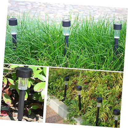 NUOBESTY 10Pcs Solar Powered Landscape Lights LED Garden Lamp for Pathway and Driveway Outdoor Lighting for Patio and Events White Light