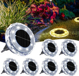Solar Ground Lights 12 Pack,8 LED Garden Path Lights,Outdoor Ground Lights Landscape Lighting Waterproof,Solar Lawn | Lumora