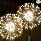 JJGoo Solar Firework Lights, 2 Pack 120 LEDs 2 Lighting Modes Solar Garden Lights Outdoor Waterproof for Yard Patio | Lumora