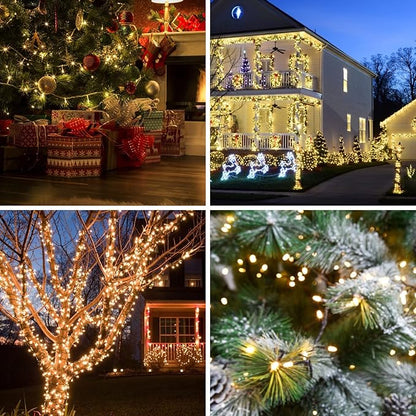 LetsFunny Outdoor Christmas Lights with 8 Modes, 300 LED 108 FT Connectable Waterproof, Twinkle Fairy String Light for Xmas Tree Garden Yard Patio Wedding Home Indoor Holiday Decorations