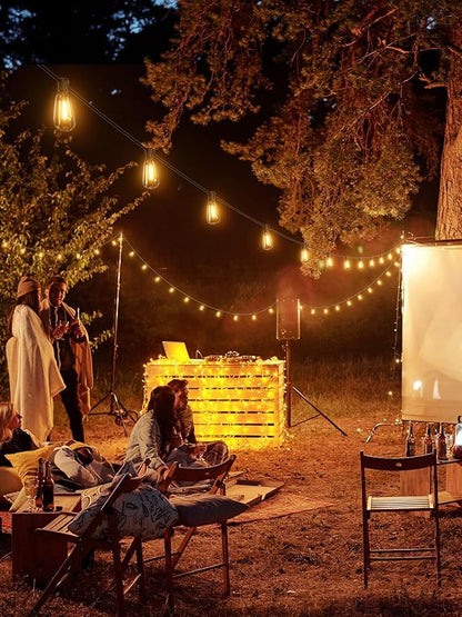 addlon 150 FT (3x50FT) Outdoor String Lights with Remote,Waterproof Patio Lights ETL Listed with 45+3 Shatterproof Dimmable ST38 LED Bulbs,2700K Connectable Outdoor Lighting for Backyard Bistro Garden