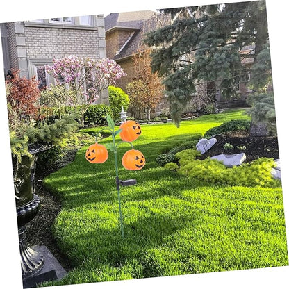 Halloween Pumpkin Solar Garden Light LED Outdoor Landscape Lawn Decor with Colorful Slow Flashing Glow