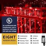 XTF2015 105ft 300 LED Christmas String Lights, End to End Plug 8 Modes Christmas Lights - UL Certified - Outdoor | Lumora