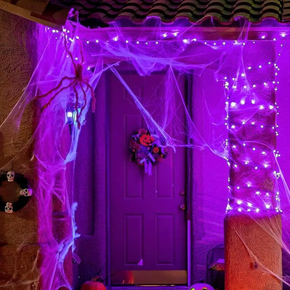 LAMPHOME Halloween String Light,100 Count Incandescent Mini String Light in 19.6ft,Indoor/Outdoor 120V UL Certified Mini Light for Halloween,Patio Lawn,Home,Garden,Party (Purple)