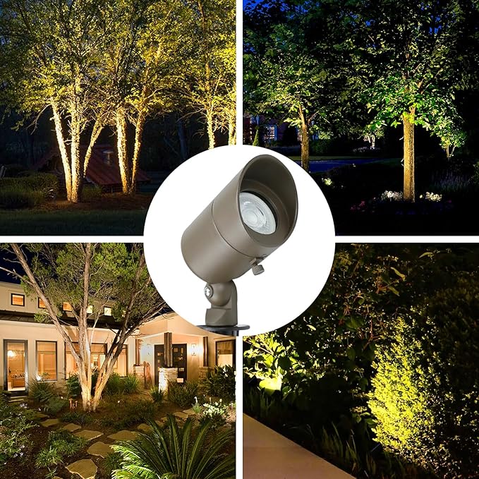 Lumina Lighting® 5W Landscape Lighting 12V Landscape Lights Low Voltage Landscape Spotlights Warm White Waterproof | Lumora