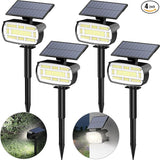 Fabrito Large Solar Spot Lights Outdoor 4 Pack, 1000 Lumens High Brightness, IP65 Waterproof Solar Spotlight with | Lumora