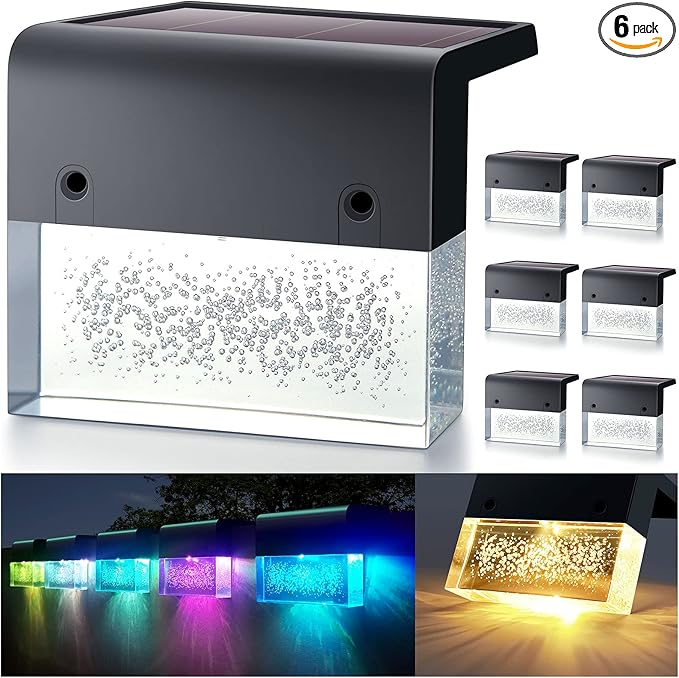 DenicMic Solar Deck Lights LED Solar Step Lights Outdoor for Fence, Patio, Garden, Yard, Backyard, 10 Lumen 2 | Lumora