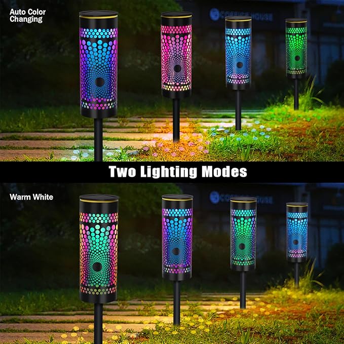 1 Pack Solar Butterfly Stake Lights& 4 Pack Solar Pathway Lights, Gardening Gifts for Women, Solar Garden Decor for | Lumora