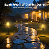 Solar Pathway Lights Outdoor,2 Pack Warm Garden Lights Solar Powered Waterproof IP65,Auto On/Off Outdoor Light for | Lumora