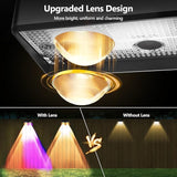 ODEETRONIC Color Changing Solar Fence Lights - 8 Pack 9 Color Outdoor Patio Lights with 11 Mode, RGB + Warm & Cool | Lumora