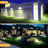 Fabrito 72 LEDs Solar Spot Lights Outdoor Waterproof, 3 Modes Landscape Spotlights, Dusk to Dawn Solar Powered | Lumora
