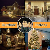 70 Count C6 Warm White Christmas Lights - 35.5ft Outdoor, Waterproof, Green Wire, IP65, UL Listed | Lumora