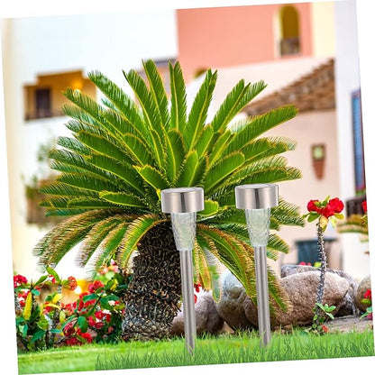 POPETPOP 12pcs Solar Garden Lights Outdoor Stake Lights Easy Install Decorative Pathway for Patio Walkway