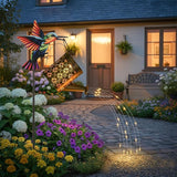 Solar Watering Can with Cascading Lights Outdoor Garden Decor,Solar Hummingbird Lights Shaped Hook Gardening Gifts | Lumora