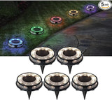 Member Marks Solar Disc Lights (5-Pack) - Ultra-Bright 30 Lumens Outdoor Garden Lights - Warm White & Color | Lumora