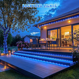 JMEXSUSS 2 * 200 LED Blue Solar Rope Lights, 66ft IP 65 Waterproof Solar String Light Outdoor, 8 Modes Christmas | Lumora