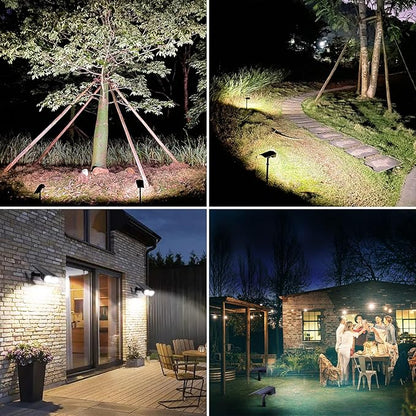 DAONEG Bright Solar Spot Lights Outdoor, 2Pack Motion Sensor, Modern Style, Black, Waterproof, 250 Lumen, LED, Solar Powered, Remote Control, Driveway/Garden/Walkway