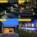 Solar Ground Lights Outdoor Waterproof, 8 Pack 12 LEDs Solar Garden Disk Lights Landscape Lighting for Outside | Lumora