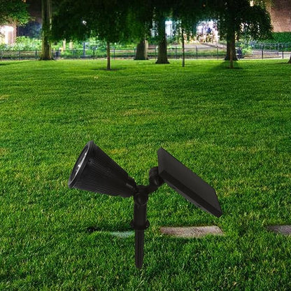 Alasum Solar Spot Lights Outdoor Waterproof 4Led Warm White Landscape Lighting for Yard Garden Pathway with 3 Modes Solar Powered Lawn Spotlight