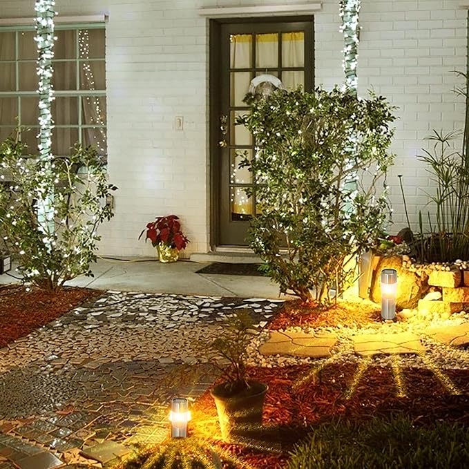 Solar Lights Outdoor Decorative, Solar Pathway Lights, Waterproof Solar Powered Garden Yard Lights for Walkway | Lumora