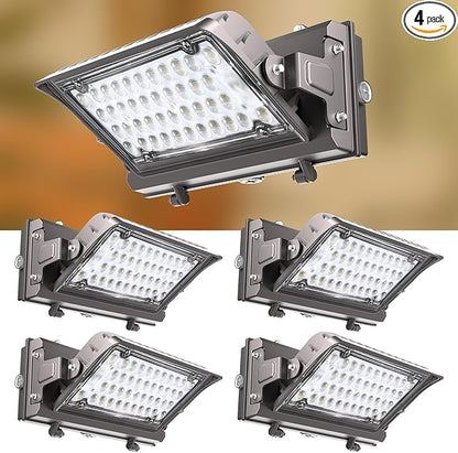 Lightdot 150W LED Wall Pack Lights, 360° Adjustable Panel with Dusk to Dawn Photocell, 22500Lm 5000K Daylight, IP65 Waterproof & Advanced Heat Dissipation Outdoor Security Lighting(Height:10~20ft)