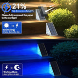 12 Pack Solar Stair Lights, Outdoor Step Lights with Waterproof IP67, Blue Color LED Solar Light for Outside Light | Lumora
