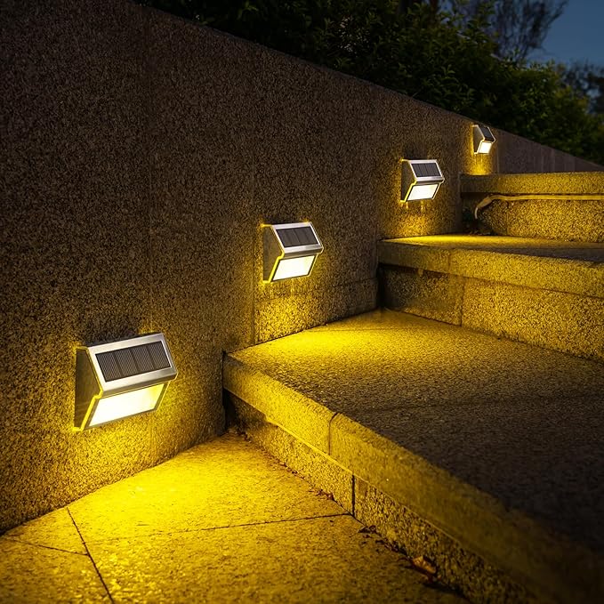 Generic Solar LED Lighting for Outdoor Stair Step Fence Wall Courtyard Lawn Path Cordless lamp