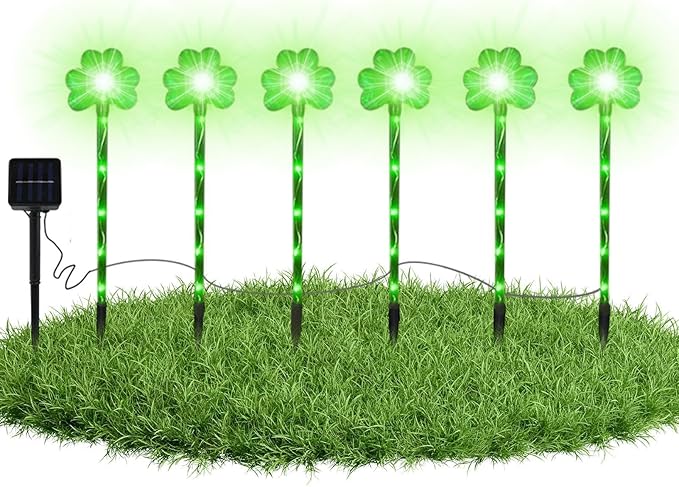 Valentines Solar Lights Outdoor - St Patty's Day Decorations, St. Patrick’s Day Yard Art | St. Patrick’s Day Lawn | Lumora