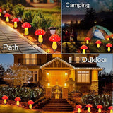 RCFINE Solar Outdoor Lights Set of 8 Solar Mushroom Lights with 8 Modes Waterproof Garden Mushroom Lamp Outside | Lumora