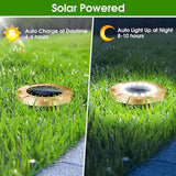 Biling Solar Ground Lights Outdoor, Bright 16 LEDs Solar Lights Outdoor Waterproof, Bronze Landscape Lights Solar | Lumora