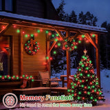 QITONG 2 Pack Red and Green Solar Christmas Lights, Each 66ft 200 LED Solar String Lights Outdoor Waterproof, 8 | Lumora