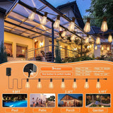 100 FT Outdoor String Lights for Outside, IP65 Waterproof ST38 LED Shatterproof Bulbs, Dimmable & Timable, 3 Light | Lumora