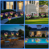 Solar Garden Lights,Solar Lights Outdoor Waterproof with Butterfly Flower,2 Pack Solar Powered Outdoor Lights,Solar | Lumora