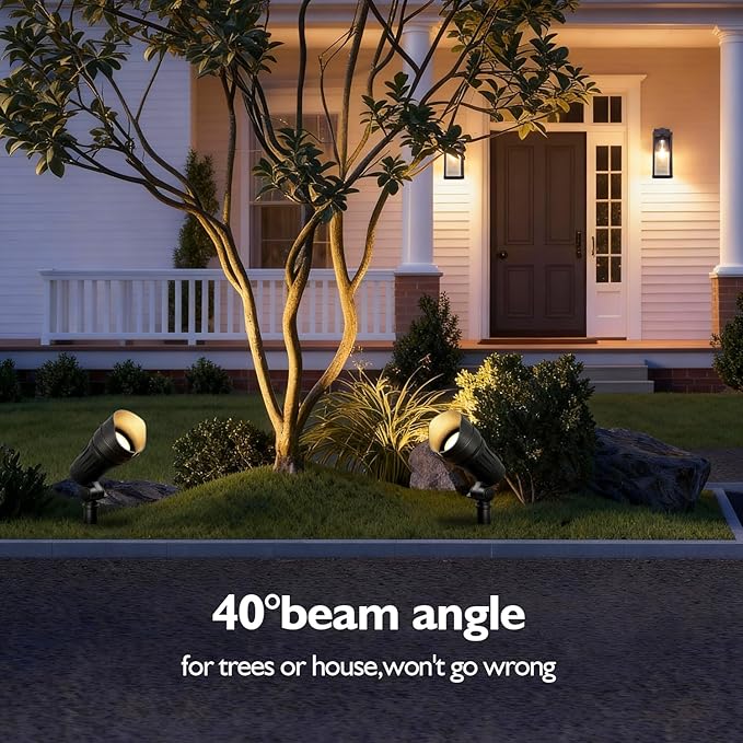 LITFIT Low Voltage LED Spotlights with 35° Beam Angle, 7.5W 410LM 3000K Warm White Outdoor Landscape Lighting, CRI | Lumora