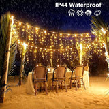 132ft Icicle Lights for Outside - 1280 LED Warm White Twinkle Lights with 240 Drops, 8 Modes - Outdoor String Light | Lumora