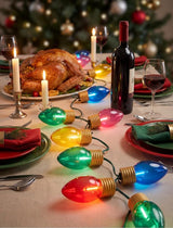 16Ft Jumbo LED Multicolor Christmas String Lights Outdoor with 10 C7 Clear Jumbo Multicolor Bulb, Connectable | Lumora