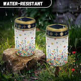 Floral Waterproof Solar Pathway Lights Outdoor Landscape Lighting Flameless Warm White Lantern Solar-Powered Fairy | Lumora
