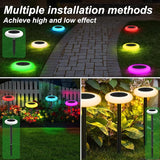 intelamp Solar Pathway Lights Outdoor, 6 Pack 9 Color Changing with Remote Control, Dusk to Dawn Solar Powered | Lumora