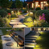 12 Pack Solar Pathway Lights Outdoor, 12 Brighter LED Solar Lights Outdoor Waterproof, Up to 12 Hrs Modern Solar | Lumora