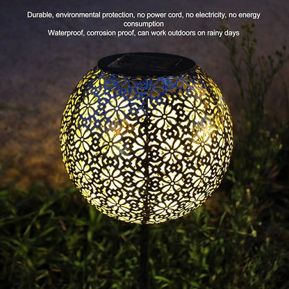 Solar Pathway Lights Outdoor, Solar Light Garden LED Solar Decorative Light Hollow Design Pathway Decor Landscape Light in Ground for Decorating
