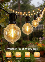 Brightown Outdoor String Lights, 37FT Shatterproof LED Patio Lights with 11 Dimmable Plastic G40 Bulbs, 2700K | Lumora